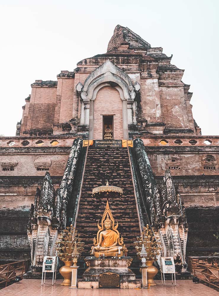 Thailand Rundreise Chiang Mai Wat Chedi Luang